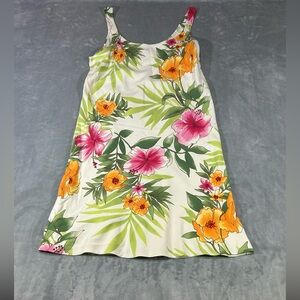 Hilo Hattie 100% Silk Tropical Sundress-size XL